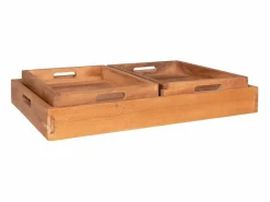 House Nordic 3 bandeja de teca natural