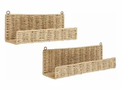 ebuy24 2 estantes de pared de algas marinas