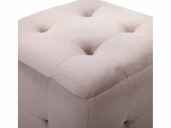 Sale 2 piezas Pufs 30 x 30 x 30 cm Tejido terciopelo Reposapiés