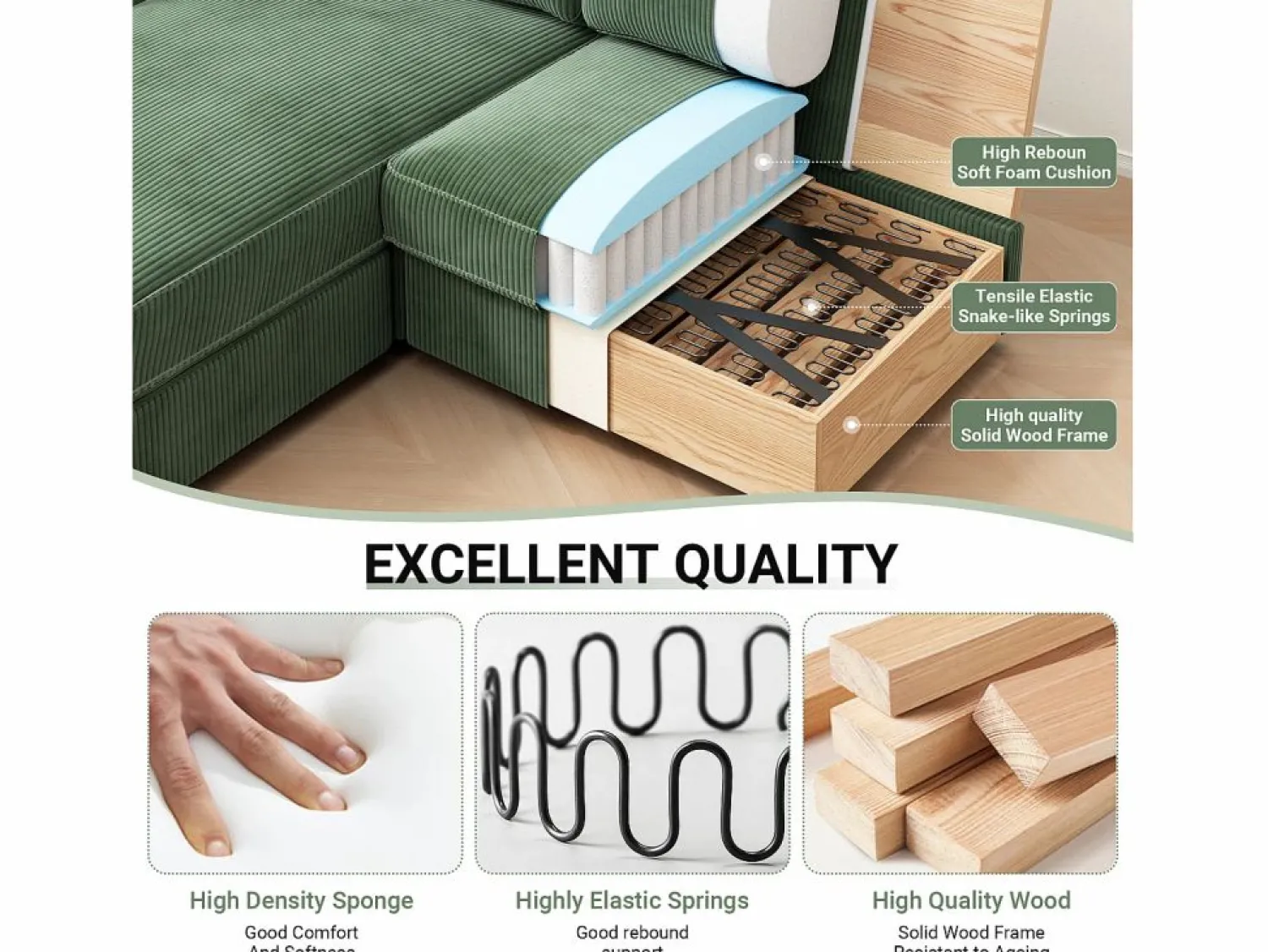 New 2 -Seater Corner Sofa - ángulo reversible derecho / izquierda - 180x140x86cm - en tela de terciopelo acanalado - carga máxima de 300 kg - Todos Los Sofás|Sofá - 2 Plazas