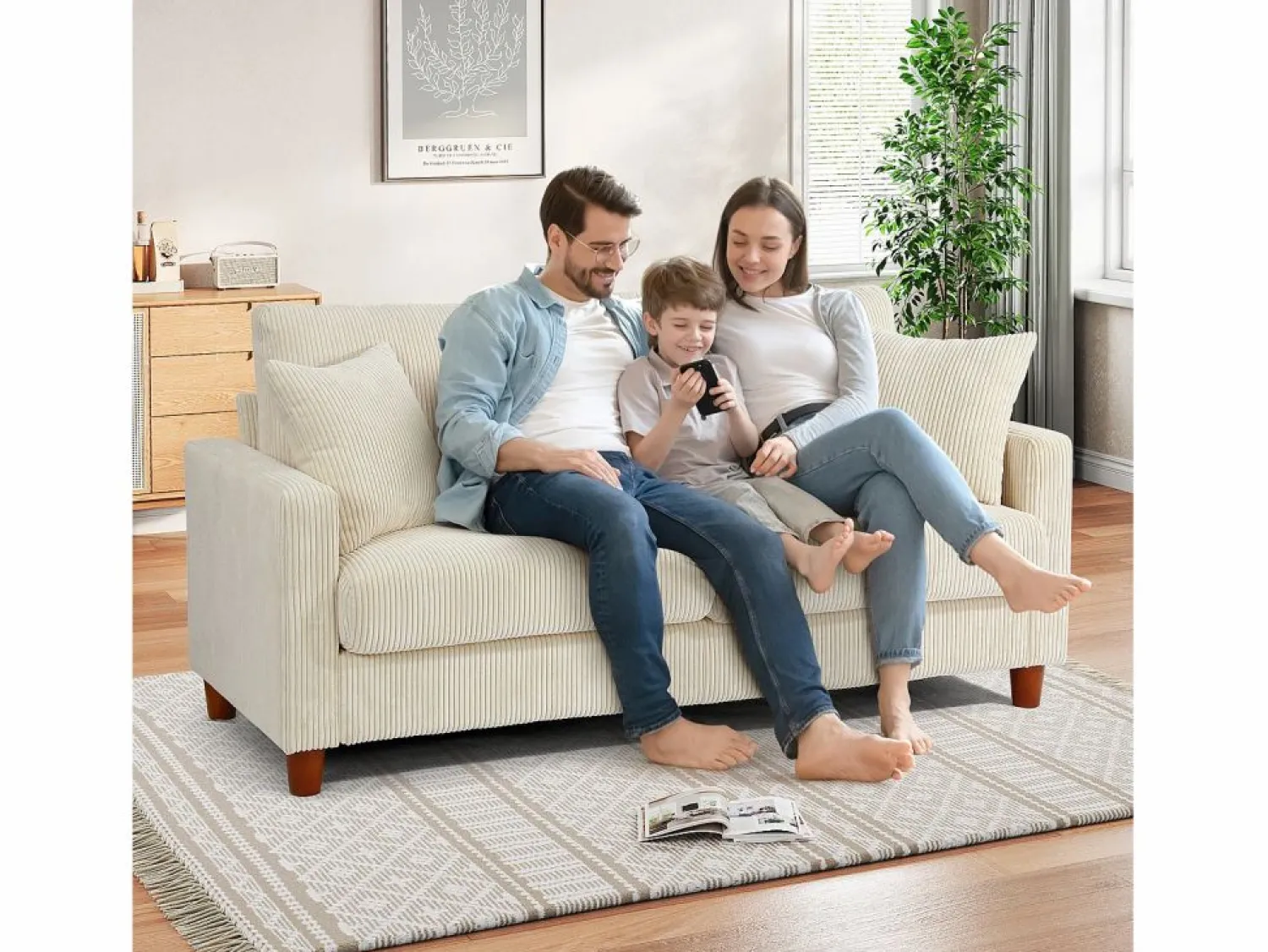 Best 2 -Seater Velvet Sofa, con 2 cojines, asientos profundos de 56 cm, 178x76x89cm, Todos Los Sofás|Sofá Escandinavo