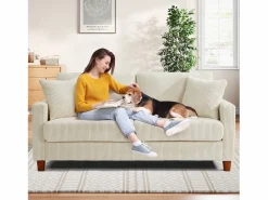 Best 2 -Seater Velvet Sofa, con 2 cojines, asientos profundos de 56 cm, 178x76x89cm, Todos Los Sofás|Sofá Escandinavo