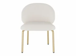 Sale ModernLuxe 1 Silla en tela chenille - patas de metal dorado - silla de tocador - silla de comedor - Beige