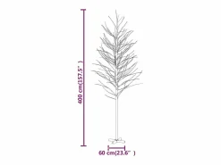 Outlet Abedul artificial con 672 LEDs cálido 400 cm Iluminación Exterior