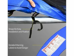 Accesorios para trampolín, set completo con red de seguridad, lona y escalera, poliéster, (305x305x15cm) Cama Elástica