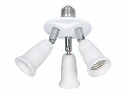 Clearance Ledkia Adaptador para Bombilla 1 E27 a 3 E27 Blanco