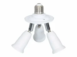 Clearance Ledkia Adaptador para Bombilla 1 E27 a 3 E27 Blanco