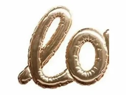 Clearance Adhesivo decorativo tipo de globo PVC dorado 47,5x24,5cm Amarillo