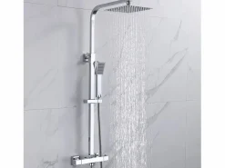 Online columna de ducha con termostato 38℃ de acero inoxidable anti-quemadura 80-120cm Columna De Ducha