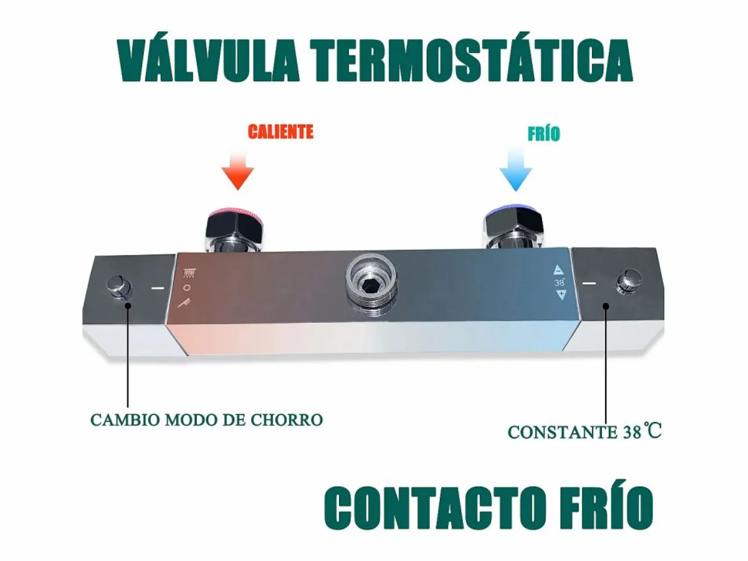New Aica columna de ducha termostática alcachofa de baño cuadrada de acero inoxidable 80-120cm Plateado