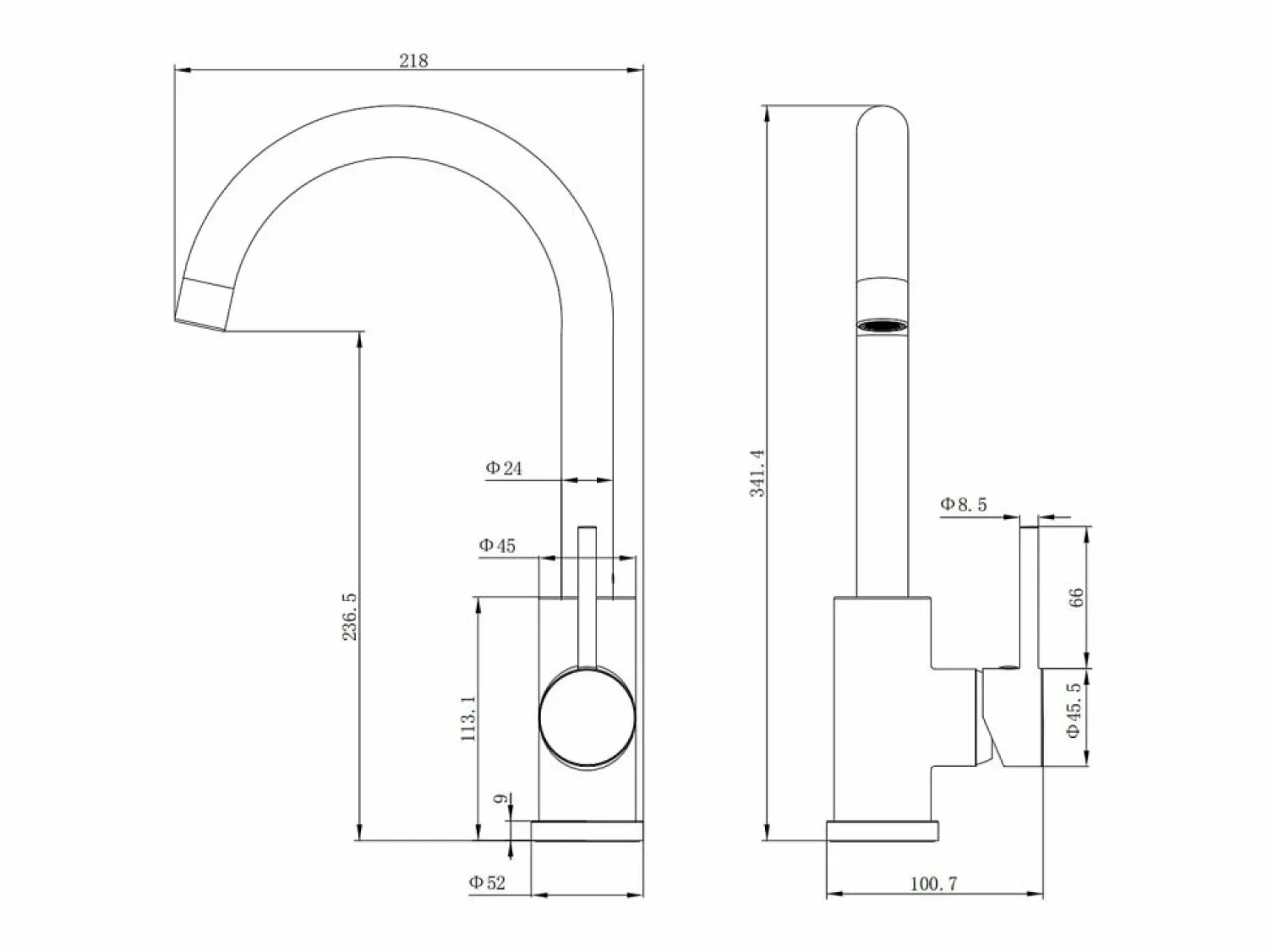 Outlet Aica columna de ducha termostático en cromo y grifo de cocina con control de temperatura Plateado
