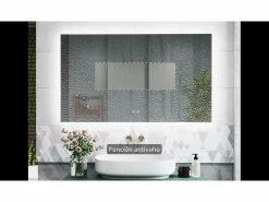 Best AICA Espejo de baño con luz LED,80 x 60 cm,luz tres colores+ antivaho+ brillo ajustable+ función de memoria agapada Accesorios De Cuarto De Baño|Espejo De Cuarto De Baño