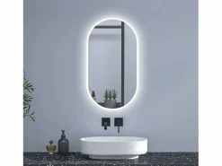 Espejo de baño LED 500 x 1000 mm, ovalado, antivaho, luminosidad regulable Accesorios De Cuarto De Baño|Espejo De Cuarto De Baño