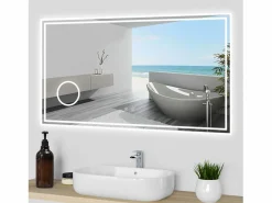Online Espejo de baño LED 120×70cm,Bluetooth,3×lupa Accesorios De Cuarto De Baño|Espejo De Cuarto De Baño