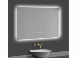 Clearance Espejo de baño LED 80×60cm, antivaho, temperatura de tres colores regulable, función memoria Accesorios De Cuarto De Baño|Espejo De Cuarto De Baño