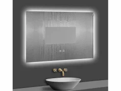Clearance Espejo de baño LED 80×60cm, antivaho, temperatura de tres colores regulable, función memoria Accesorios De Cuarto De Baño|Espejo De Cuarto De Baño