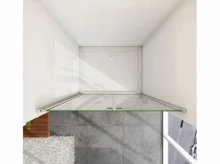 Best Aica Mampara de ducha frontal plegable vidrio 6mm con tratamiento antical,(1186-1216)x1850mm Transparente