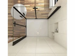 Best Mampara de ducha rectangular plegable vidrio easyclean 5mm,(880-900)x(980-1000)x1900mm Mampara De Ducha
