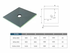 Best Plato de ducha de xps,tablero de aislamiento impermeable,1000x1000x40mm Plato De Ducha