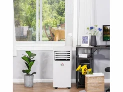 Aire acondicionado portátil 3 en 1 de 21 kW con control remoto, temporizador de 24 horas, 2 velocidades, refrigeración, deshumidificación y ventilador