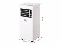 Aire acondicionado portátil 3 en 1 de 21 kW con control remoto, temporizador de 24 horas, 2 velocidades, refrigeración, deshumidificación y ventilador