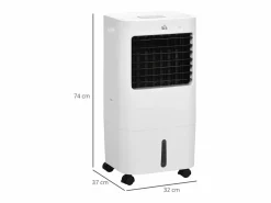Outlet Aire acondicionado portátil 3 en 1 con humidificación, refrigeración por agua, 15 L, oscilación de 60°, control remoto, temporizador de 8 h, para 20 m² Aire Acondicionado, Ventilación