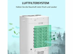 Outlet Aire acondicionado portátil 3 en 1 con humidificación, refrigeración por agua, 15 L, oscilación de 60°, control remoto, temporizador de 8 h, para 20 m² Aire Acondicionado, Ventilación