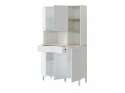 Online Alacena cocina Colin 5 Puertas Blanco Artik (Blanco Mate) - Roble Canadian Cajonera De Escritorio