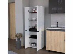 Outlet Alacena Herring en melamina con 4 puertas y 5 estantes , blanco , 170 cm X 60 cm X 30 cm Aparador De Cocina