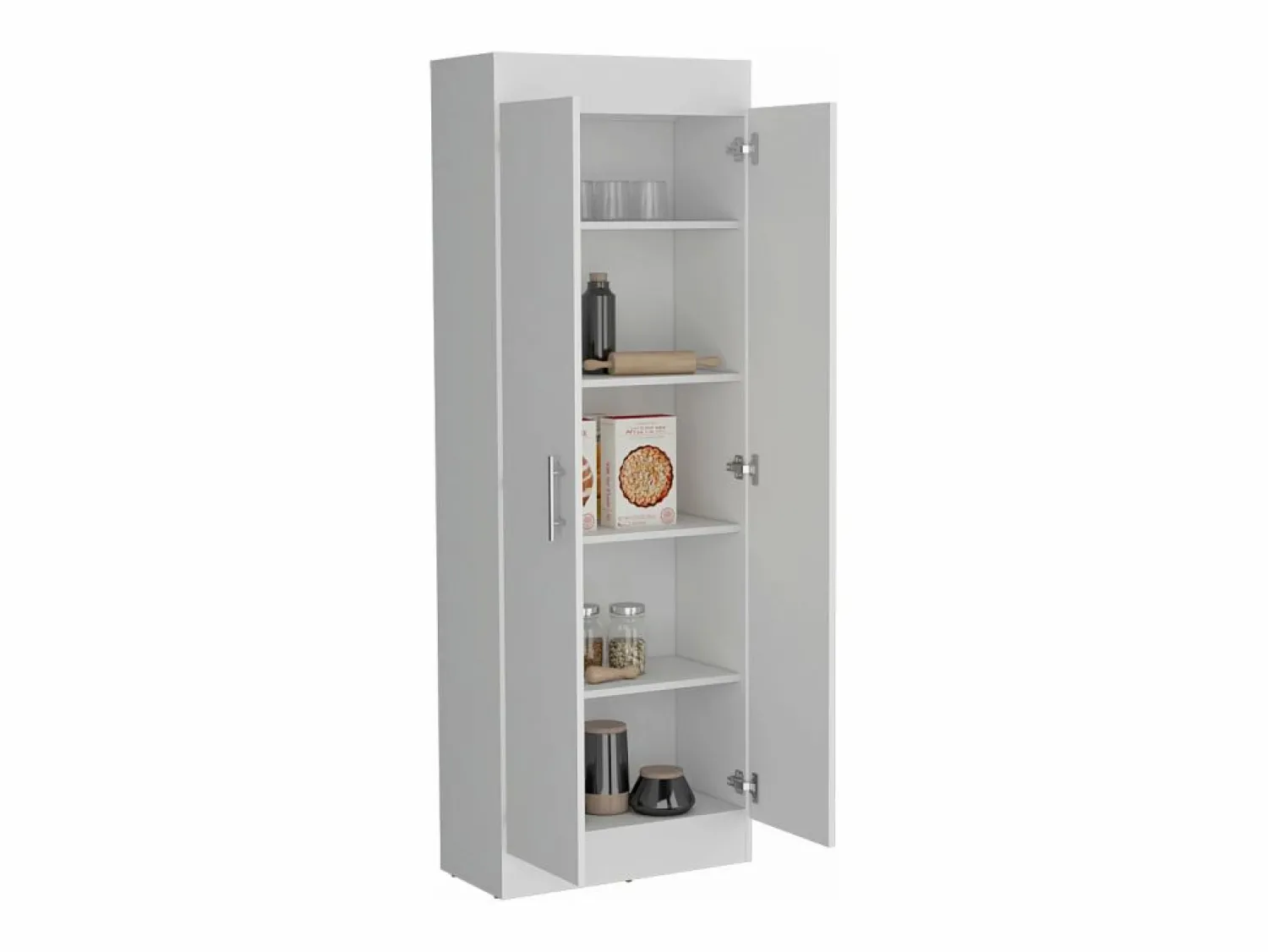 Clearance Alacena Nepal en melamina con 2 puertas y 5 estantes , , 169.9 cm X 60 cm X 30.3 cm Vitrina Para Vajilla