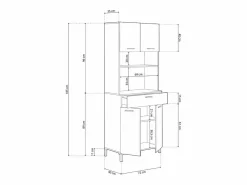 duehome Alacena Nitza Blanco Artik (Blanco Mate) - Natur