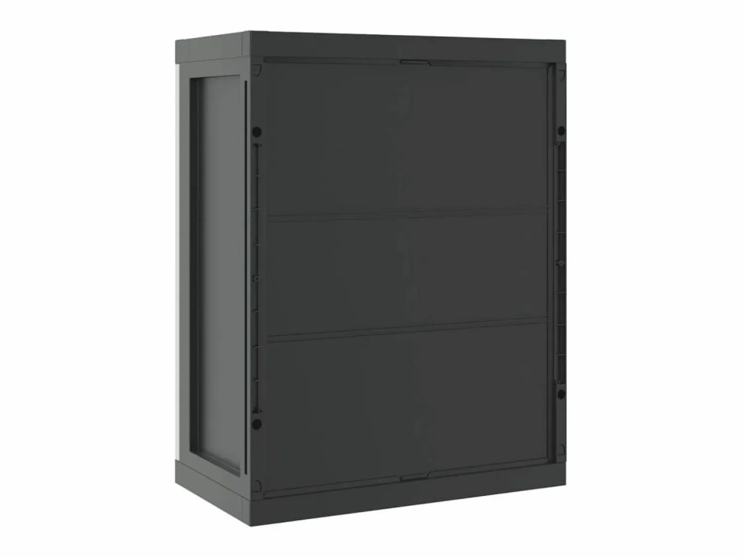 Garden Furniture Alavieska Armario de almacenaje exterior PP y negro 65x37x85 cm