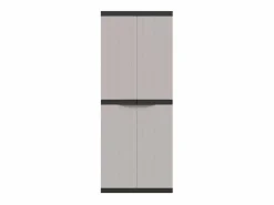 Garden Furniture Alavieska Armario de almacenaje exterior PP y negro 65x37x165 cm