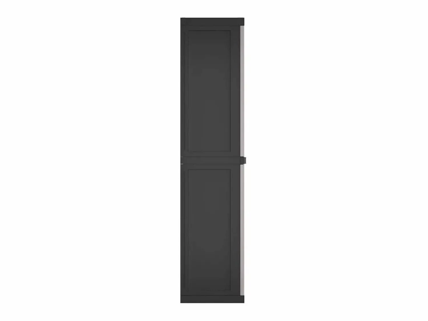 Garden Furniture Alavieska Armario de almacenaje exterior PP y negro 65x37x165 cm