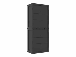 Garden Furniture Alavieska Armario de almacenaje exterior PP y negro 65x37x165 cm