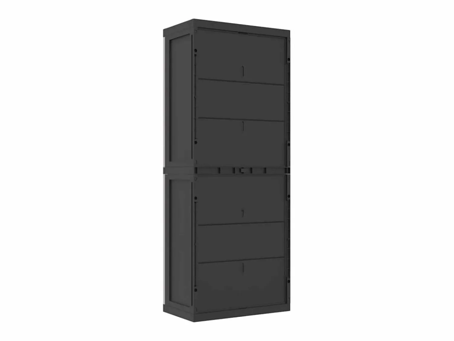 Garden Furniture Alavieska Armario de almacenaje exterior PP y negro 65x37x165 cm