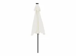 Best Albemarle Sombrilla jardín con luces LED poste acero blanca 225x225x212cm Sombrilla