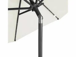 Best Albemarle Sombrilla jardín con luces LED poste acero blanca 225x225x212cm Sombrilla