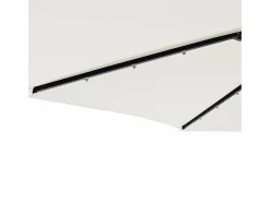 Best Albemarle Sombrilla jardín con luces LED poste acero blanca 225x225x212cm Sombrilla