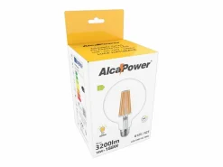 Clearance Alcapower - Bombilla LED E27 G125 de 18 W, 3200 lm, ángulo de haz de 320°, clase energética C, Ø125 mm, luz instantánea, larga duración (4000 K) Bombilla