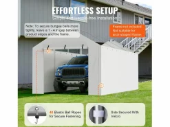 Best Alero de Reemplazo para Refugio de Auto SucceBuy, 304,8 x 609,6 cm, con Pared Lateral, Cochera