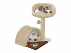 Best Garden Furniture Alfie Dean Rascador para gatos con poste de sisal 40 cm y marrón Beige