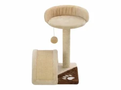 Best Garden Furniture Alfie Dean Rascador para gatos con poste de sisal 40 cm y marrón Beige