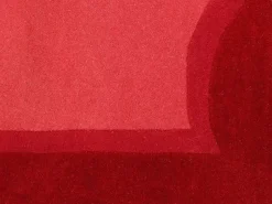 Clearance Alfombra 100% lana tejida a mano rojo cereza y rosa, 160 x 230 cm, 2100g/m², MANOLA Colección Rouge Passion|Alfombra De Salón