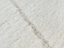 Discount the carpet Alfombra Bahar Shaggy patrón triángulos, , 160 cm redonda Crema