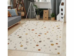 Hot the carpet Alfombra Beat Kids Moderna Bebé Niña Niño - - 80x150 cm Crema