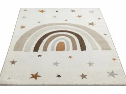 the carpet Alfombra Beat Kids Moderna Infantil Arcoíris Estrellas Pastel - - 140x200 cm
