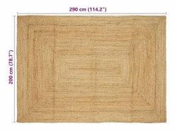 Discount Alfombra 200 x 290 cm Yute Alfombra De Cocina|Alfombra De Cocina
