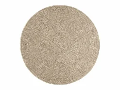 Clearance Alfombra ZIZUR Ø 120cm aspecto yute para interior y exterior Beige