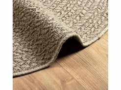 Clearance Alfombra ZIZUR Ø 120cm aspecto yute para interior y exterior Beige